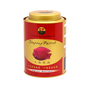 血鸚鵡增艷魚糧金屬罐,鱘魚飼料鐵罐