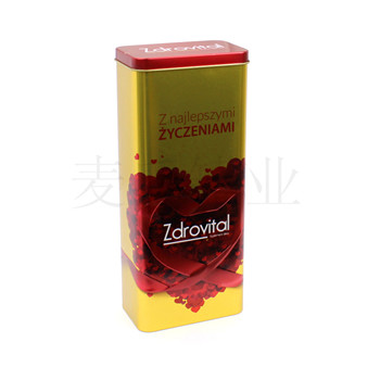 魚肝油鐵盒,方形營養品鐵盒包裝