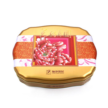 精美月餅鐵罐,四塊裝中秋月餅鐵罐