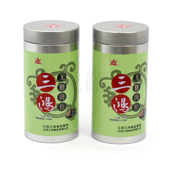 精致圓形無(wú)糖肉松鐵罐,馬口鐵食品罐,江蘇食品制罐廠