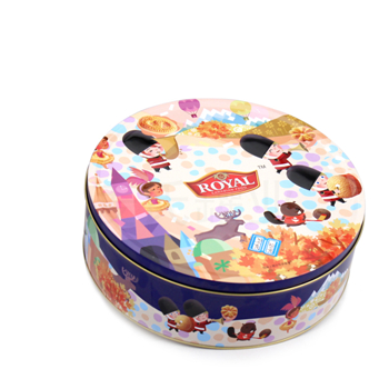 圓形曲奇餅鐵盒包裝訂做,餅干鐵盒制作