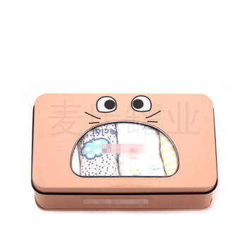 四條裝內褲馬口鐵盒包裝,女士內褲金屬鐵盒定制