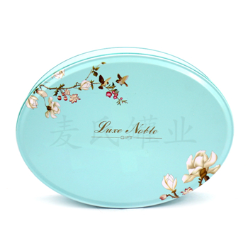 橢圓形曲奇餅干鐵盒包裝,燕窩鐵盒