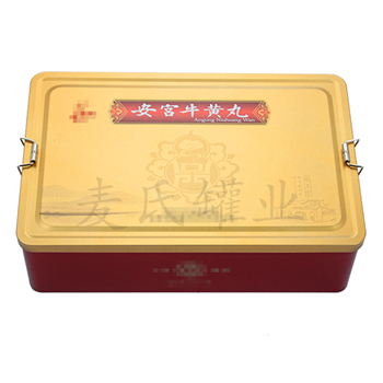 生產安宮牛黃丸鐵盒子包裝,中藥丸馬口鐵盒定制