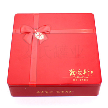 中秋月餅鐵罐定制,方形空月餅鐵罐