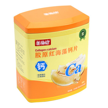 麥氏馬口鐵罐膠原紅海藻鈣片鐵罐包裝_保健食品鐵罐定制
