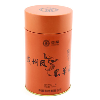 精致鳳凰單叢圓形馬口鐵盒_通用茶葉鐵盒鐵罐廠家定制
