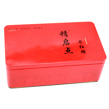 老紅糖鐵盒長方形特產鐵罐通用包裝_食品特產馬口鐵盒鐵罐廠家定制