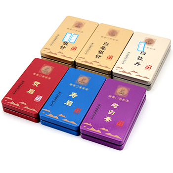 長方形馬口鐵盒茶葉收納小鐵盒_白茶小號茶葉盒包裝盒定制工廠